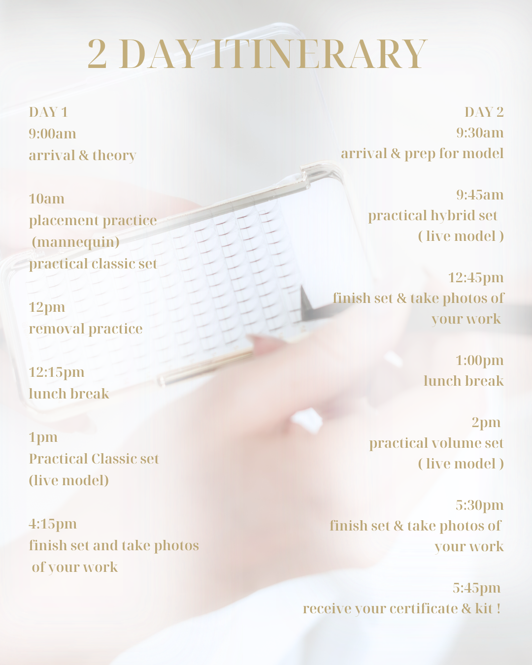 2 DAY LASH EXTENSIONS COURSE