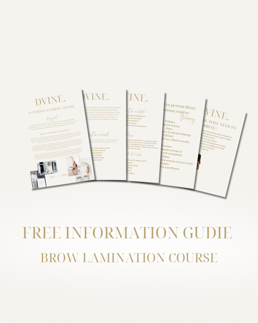 FREE INFORMATION GUIDE BROW LAMINATION COURSE
